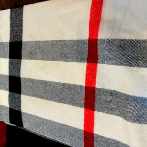 Black, white and Burberry cashmere scarf